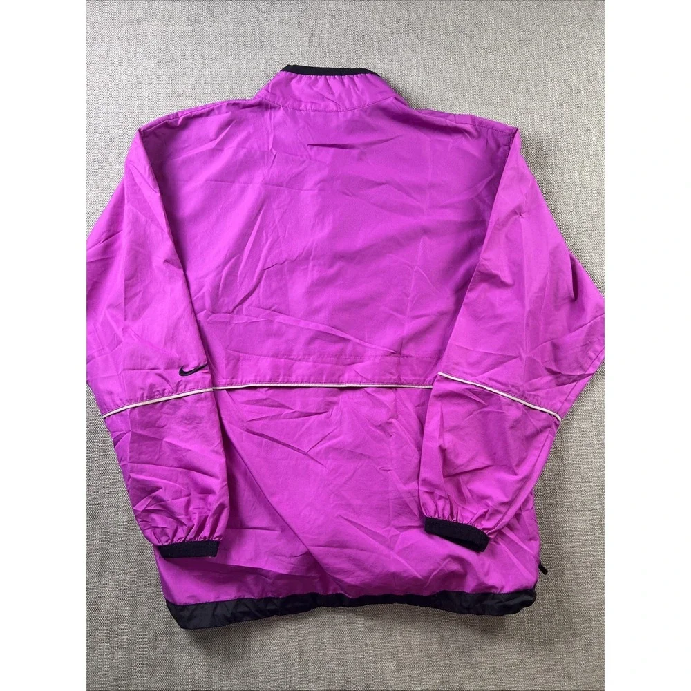Vintage Nike 1/2 Zip Pullover Women's Medium Purple Spellout Zip Pockets Running